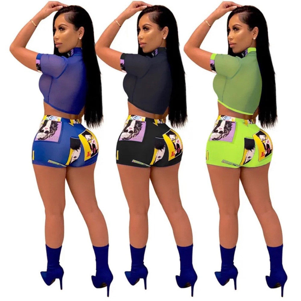 Check Me Out Two-Piece Set Blue - Picture 3 of 4
